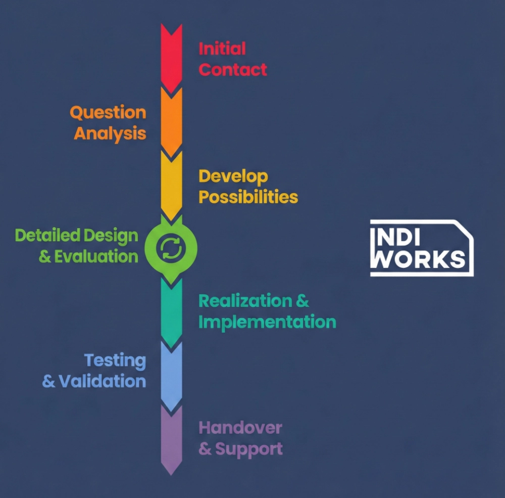 Schematische weergave van ons proces